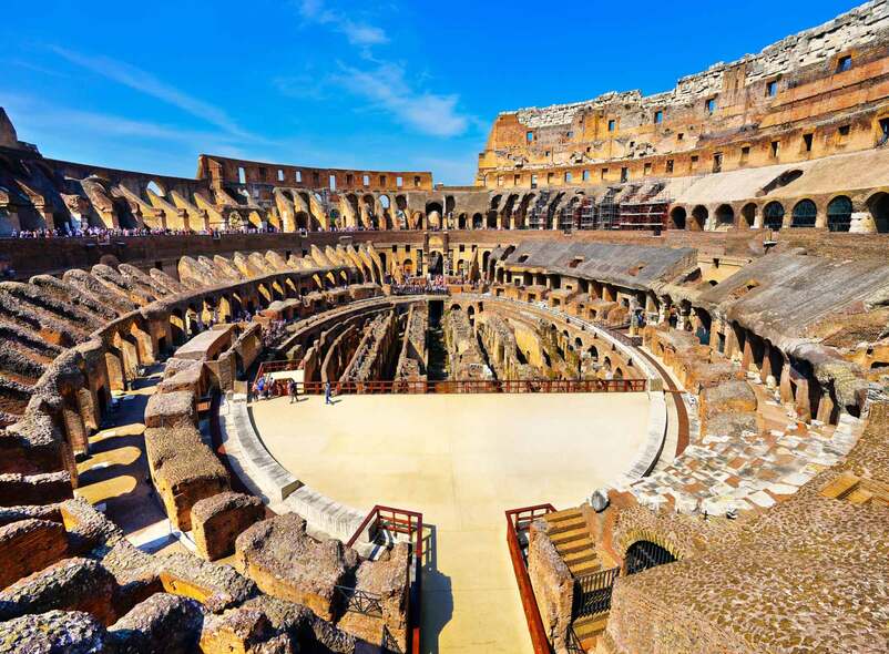 Visiting Colosseum underground tour in Rome with Rome Tour Tickets and hear the ancient stories.