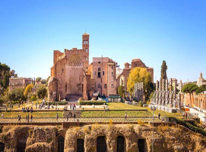 Visit the largest temple of Venus and Roma built in ancient rome