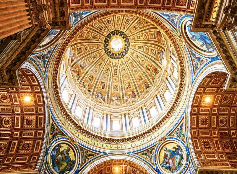Explore the interior of the Dome in  St. Peter’s Basilica