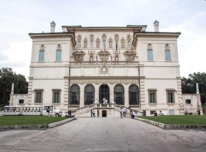 Explore the Villa Borghese Gallery alongside, its fountains, lakes, and monuments.