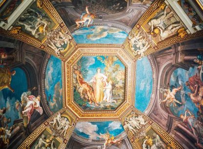 Explore Michelangelo's famous frescoes in the Sistine Chapel in Rome,Italy