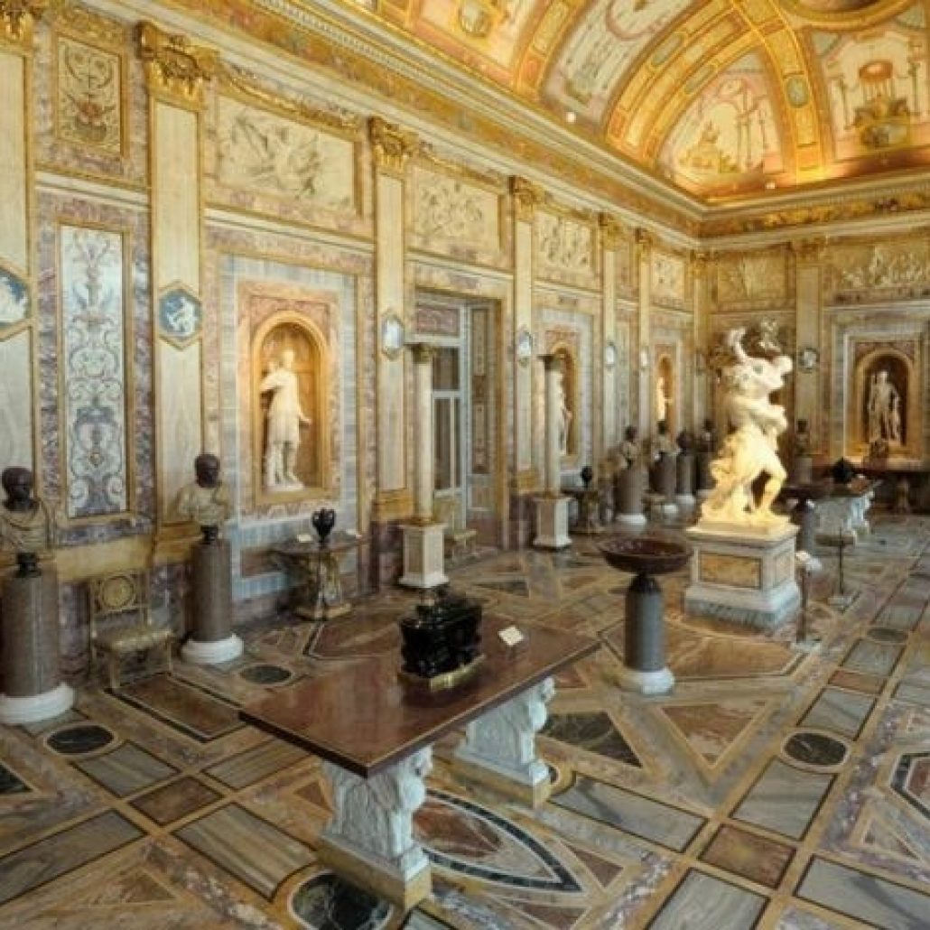 Gallery of Borghese is a famous public attraction place in Rome, Italy